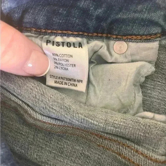PISTOLA Arielle Skinny Scissor Cut Hem Jean Size 27 No Pressure Style#: P6730MTW - Picture 5 of 8